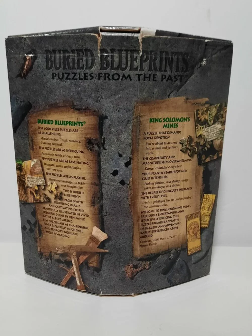 Buried Blueprints King Solomon's Mines 1000 Pc Puzzle Albert Lorenz Open Box